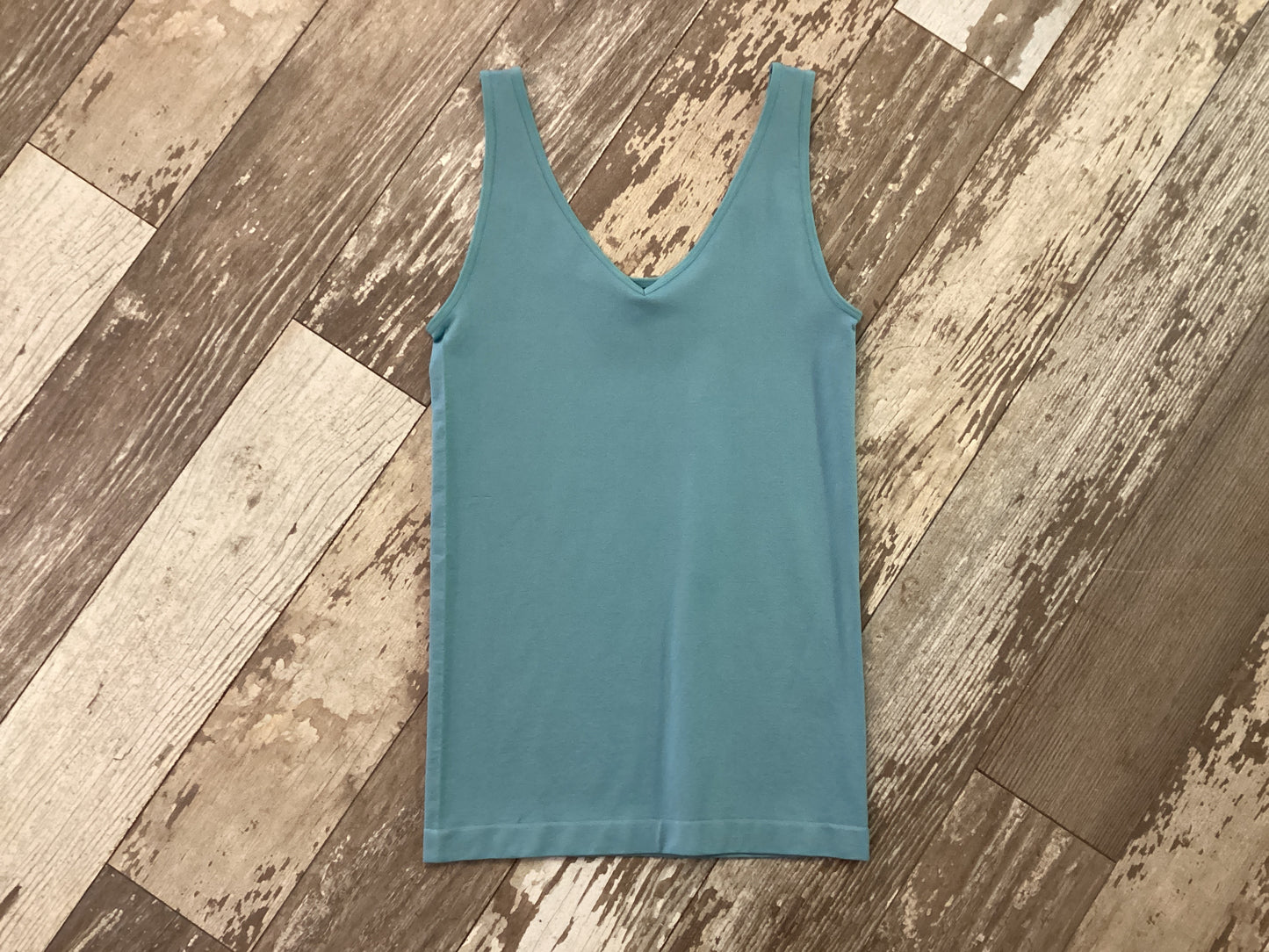 2-Way Seamless Tank Top (Dusty Teal)