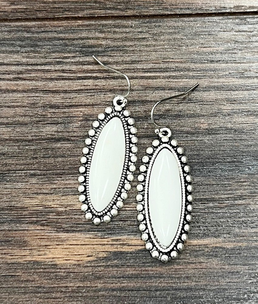 White Turquoise Earrings