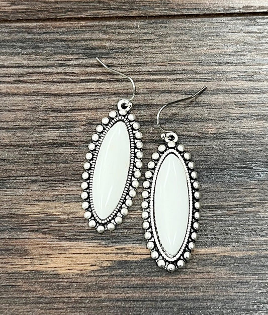 White Turquoise Earrings