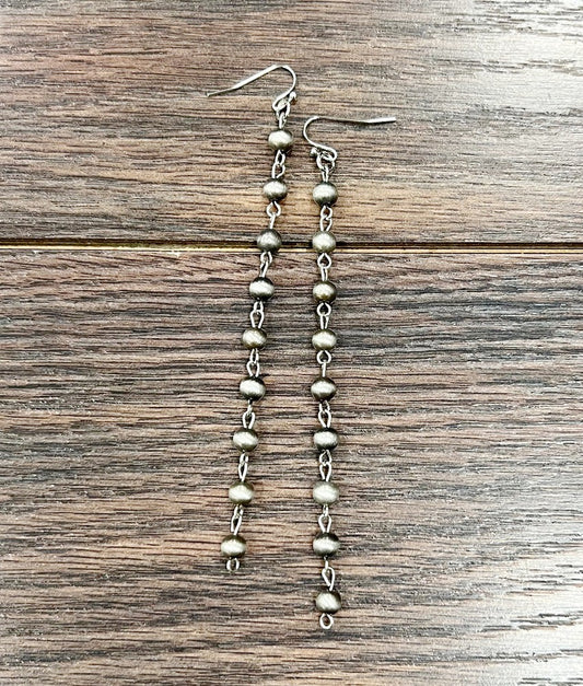 Handmade 6mm Navajo Bead Earrings