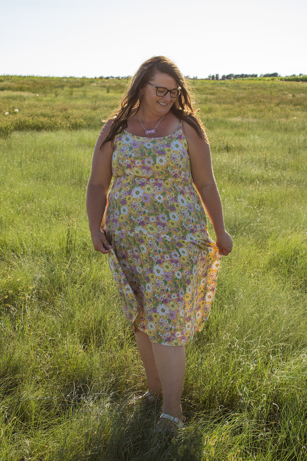 Floral Tiered Maxi Dress - Plus