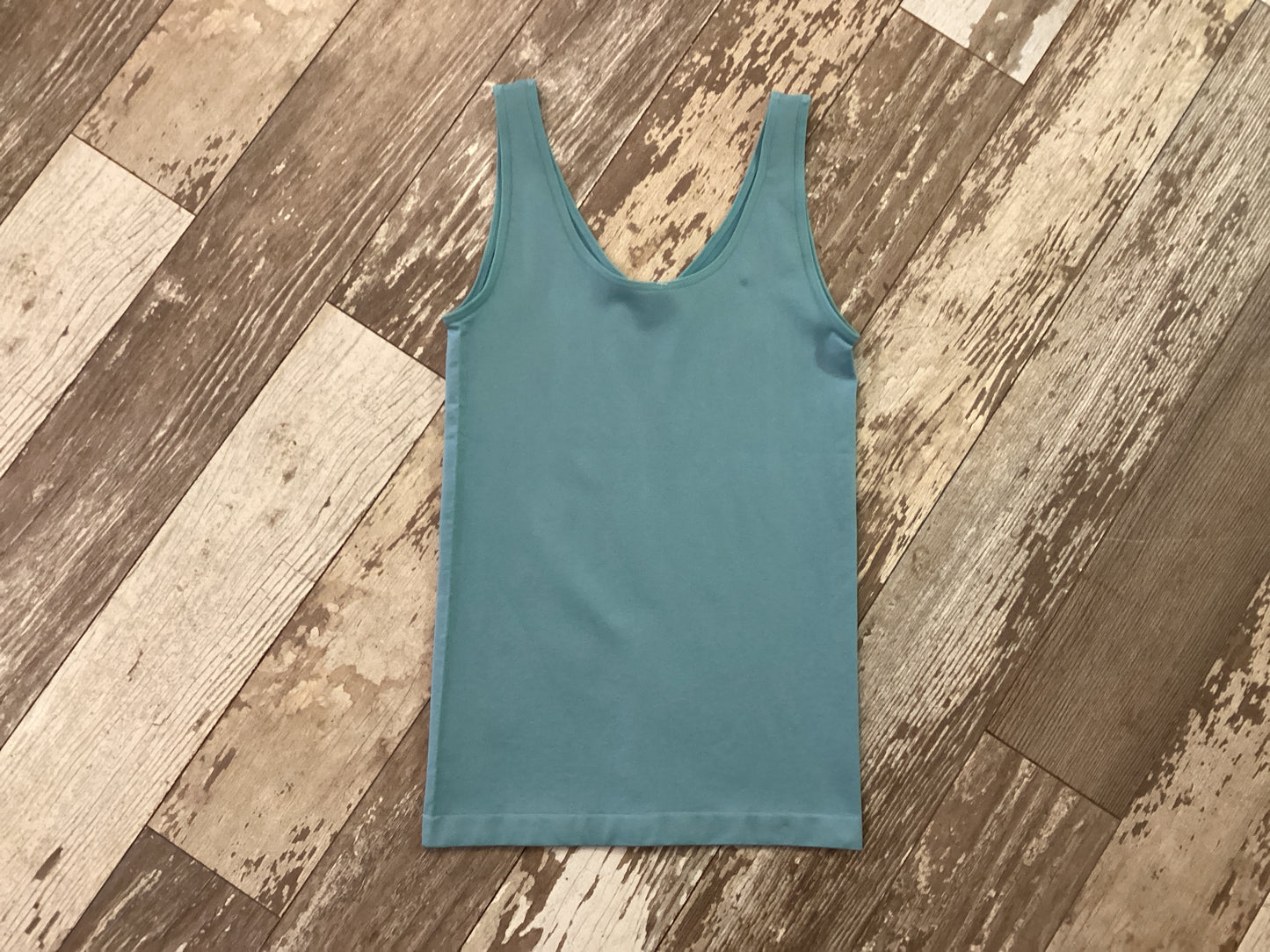 2-Way Seamless Tank Top (Dusty Teal)