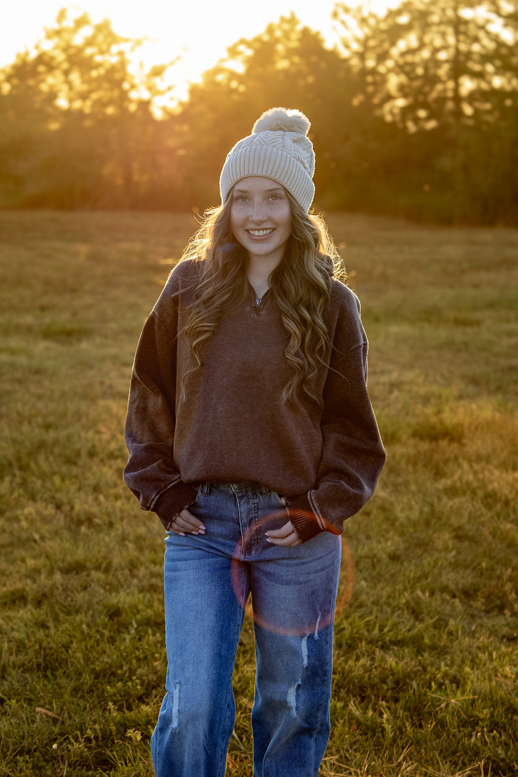 Mahogany Half Zip Pullover