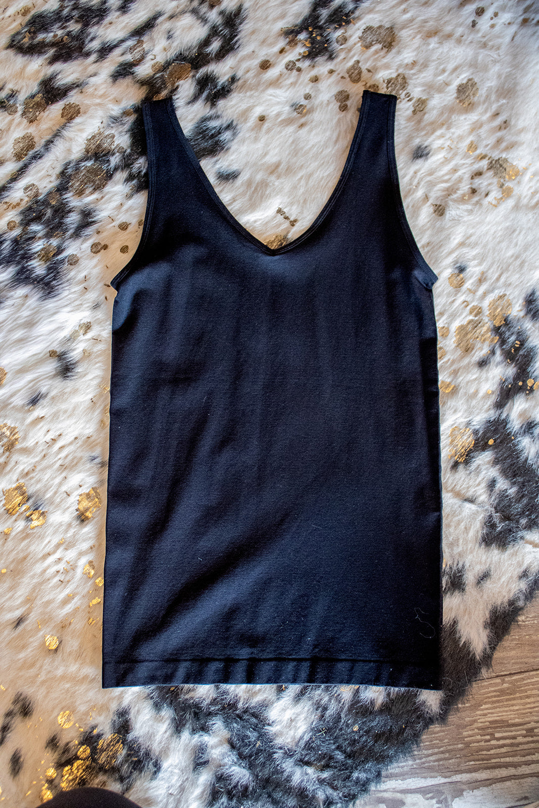 Reversible Seamless Tank (Black) - Plus