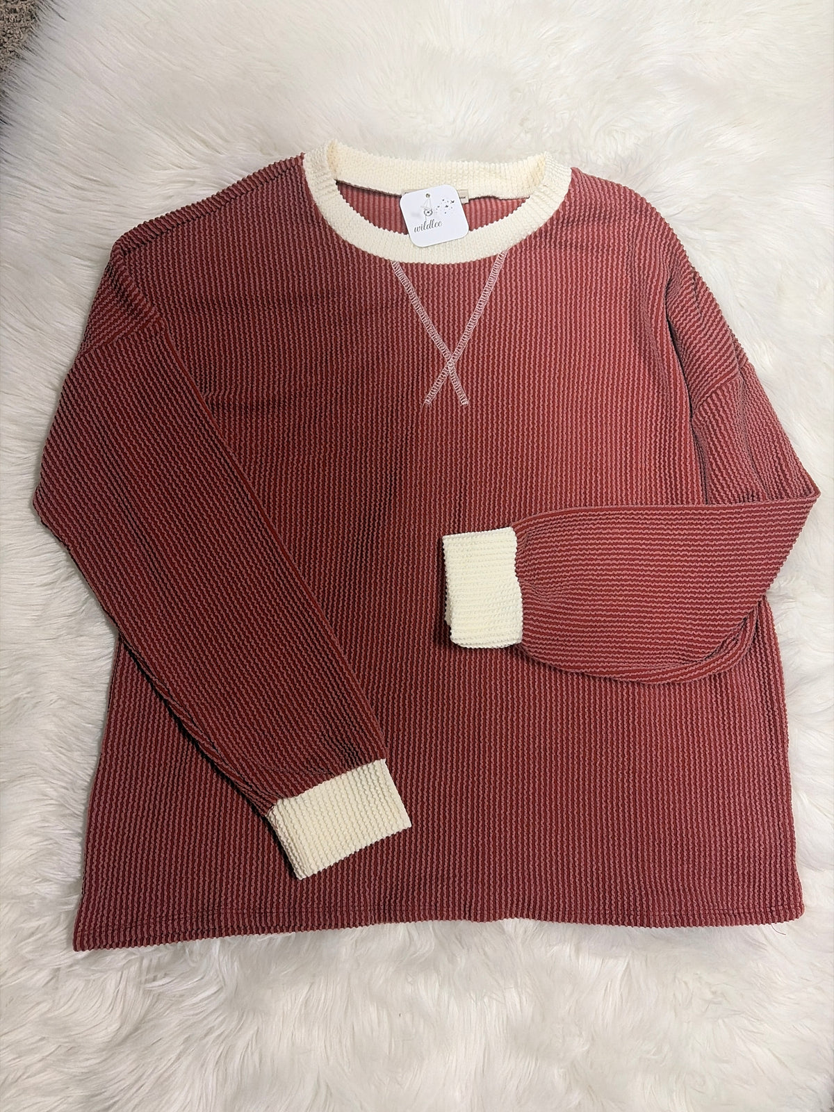 Rust Ribbed Longsleeve