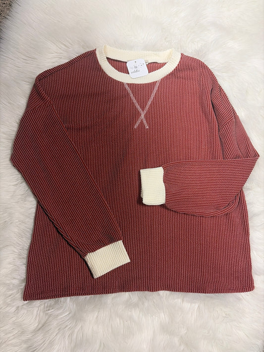 Rust Ribbed Longsleeve