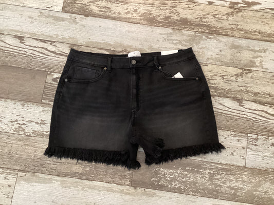 Zenana Black Washed Shorts