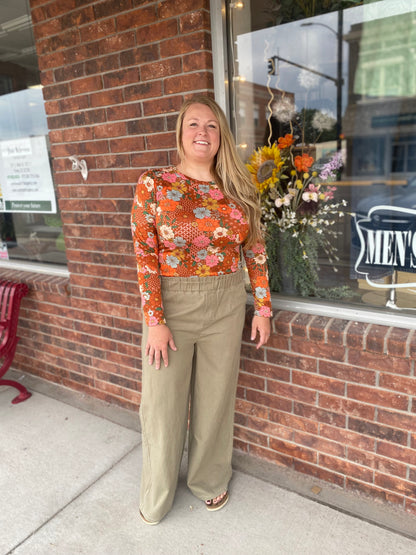 Paper bag Waist Wide Leg Pants