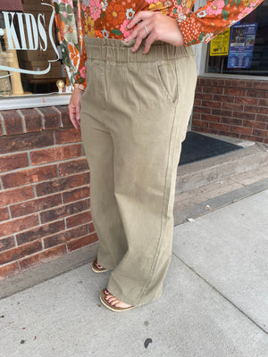 Paper bag Waist Wide Leg Pants