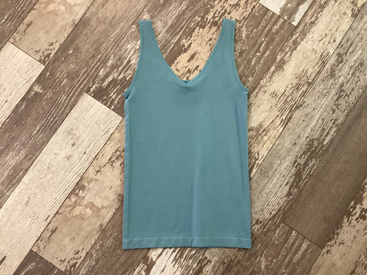 2-Way Seamless Tank Top (Dusty Teal)