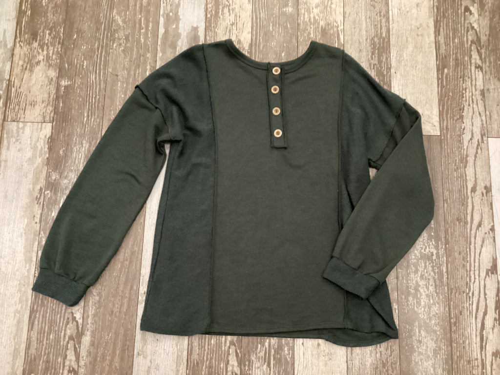 DK Olive long sleeve Top (Plus)