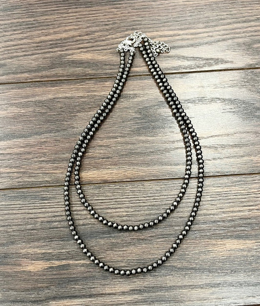 Handmade 2-strand Polish Navajo Bead Necklace