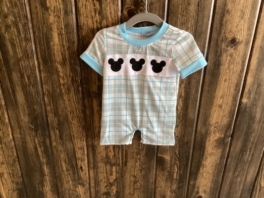 Plaid Mickey Romper