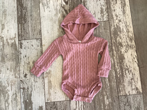 Cable knit baby Onsie