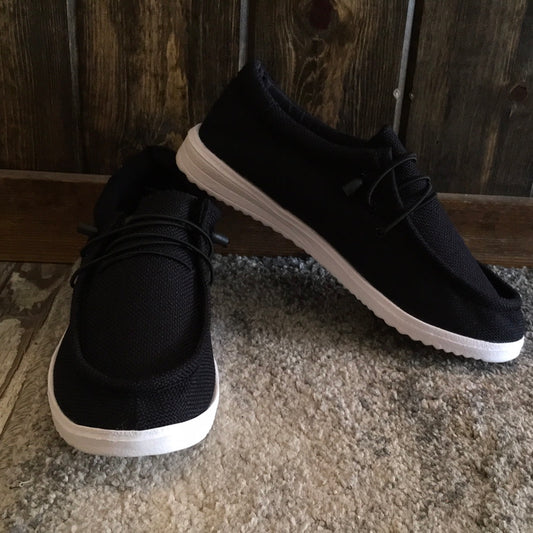 Men’s Black Sky Slip Ons