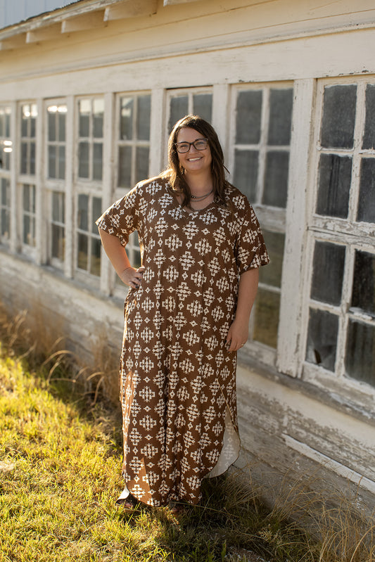 Meet Me in Wyoming Maxi Dress (Plus)
