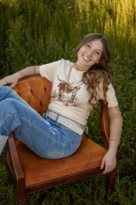Longhorn and Yucca Tee