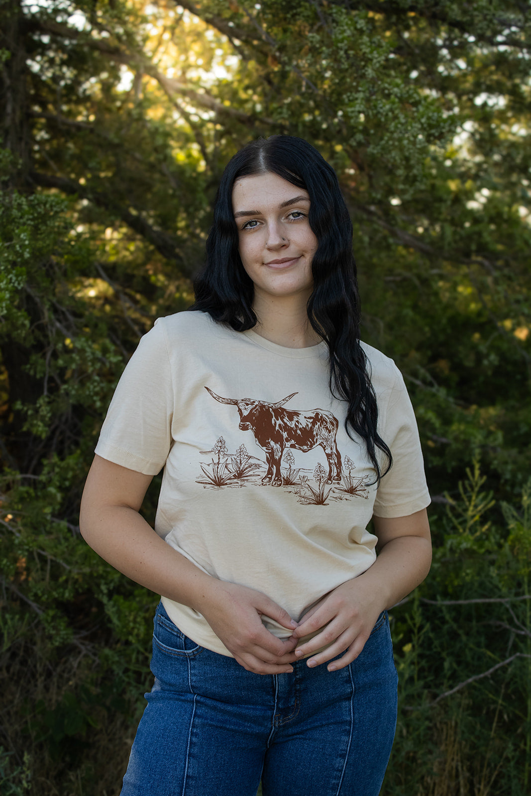 Longhorn and Yucca Tee