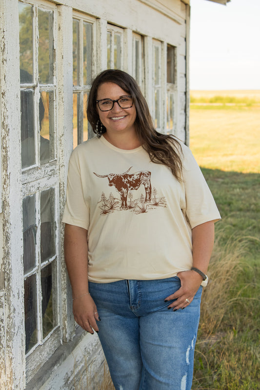 Longhorn and Yucca Tee (Plus)