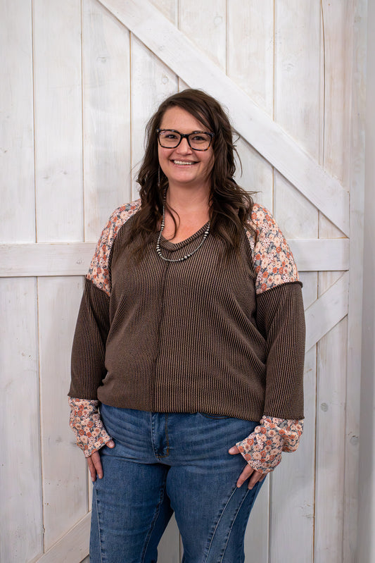 Abigail Long Sleeve Top (Plus)