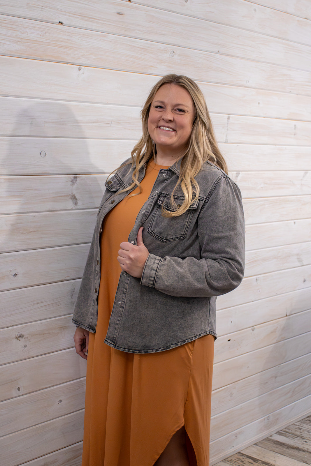 Silver Grey Denim Jacket