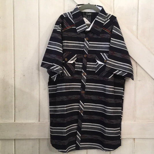 Boys Navy Stripe Shirt