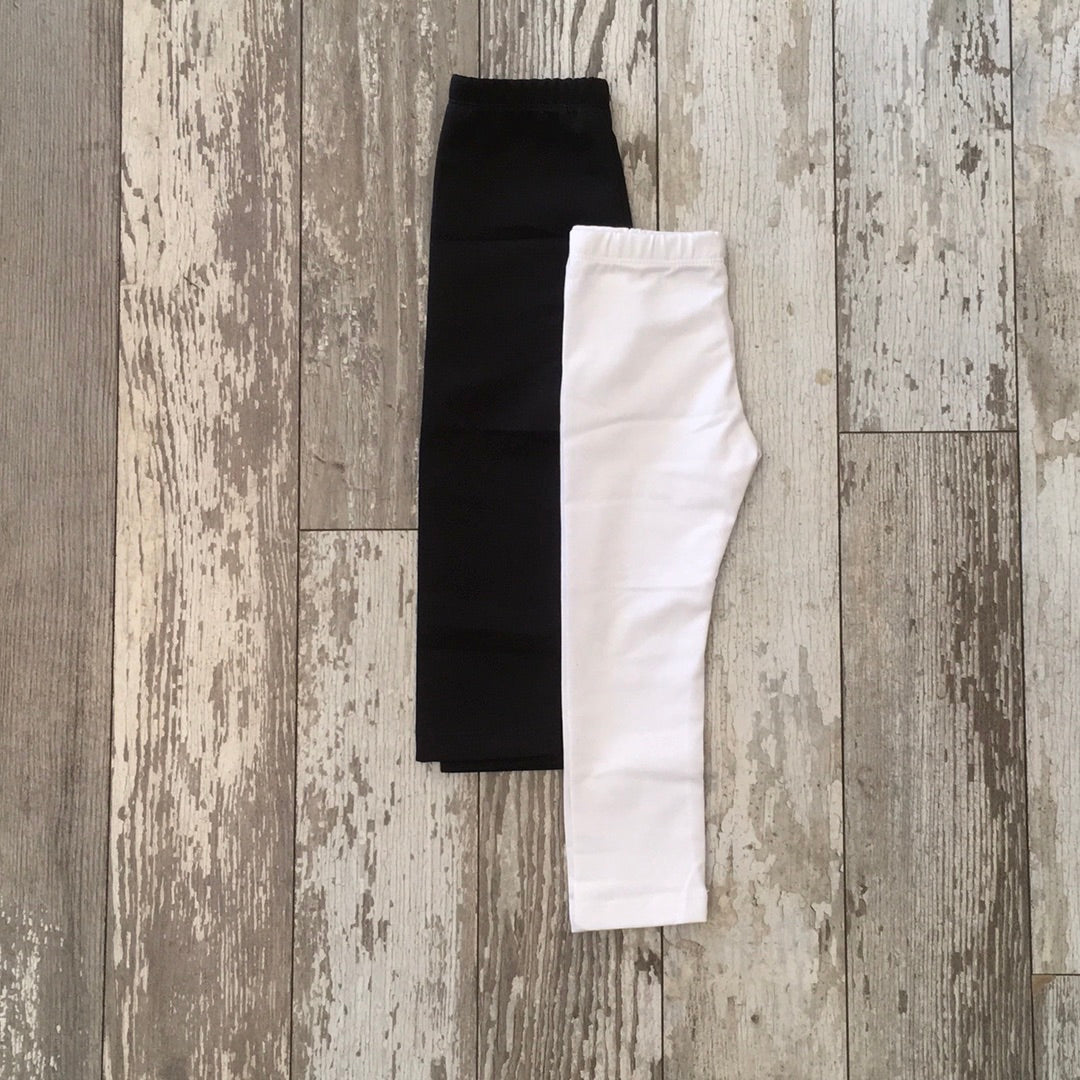 Kid’s White and Black Leggings