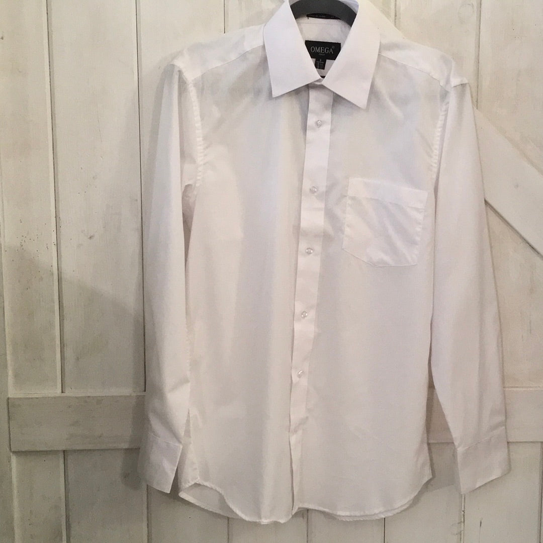 Men’s White Long Sleeve Dress Shirt