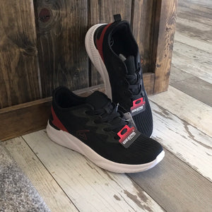 Men's Black and Red Sneaker
